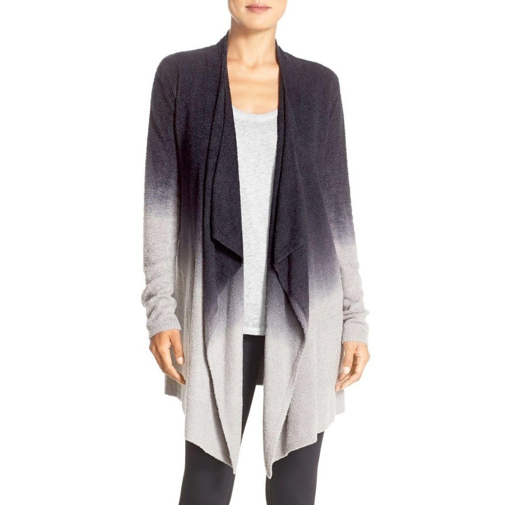 Barefoot Dreams Women's S/M Bamboo Chic Lite Cardigan Sweater Color Block